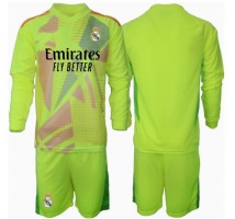 Real Madrid Bramkarskie Koszulka Trzecia dzieci 2024-25 Długi Rękaw (+ krótkie spodenki)